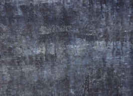 Contemporary abstract painting in bluish blacks, ochres and yellows with soft blue shades, artwork by Maria Paola Coda titled 4177. 